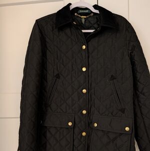 Lauren Ralph Lauren Women's Black Quilted Barn Jacket / Size Small